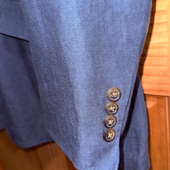 Polo Ralph Lauren Men’s Navy Linen Sportcoat - 46L - Like New - worn once - Picture 5 of 16